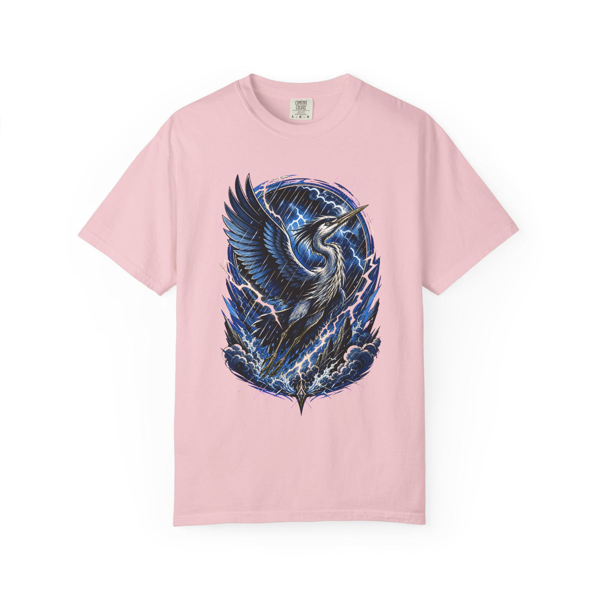 Retro Storm Heron T-Shirt Graphic