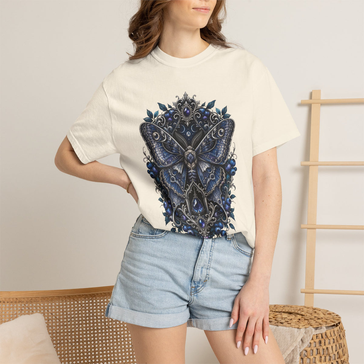 Gothic Blueberry Moth Graphic Tee