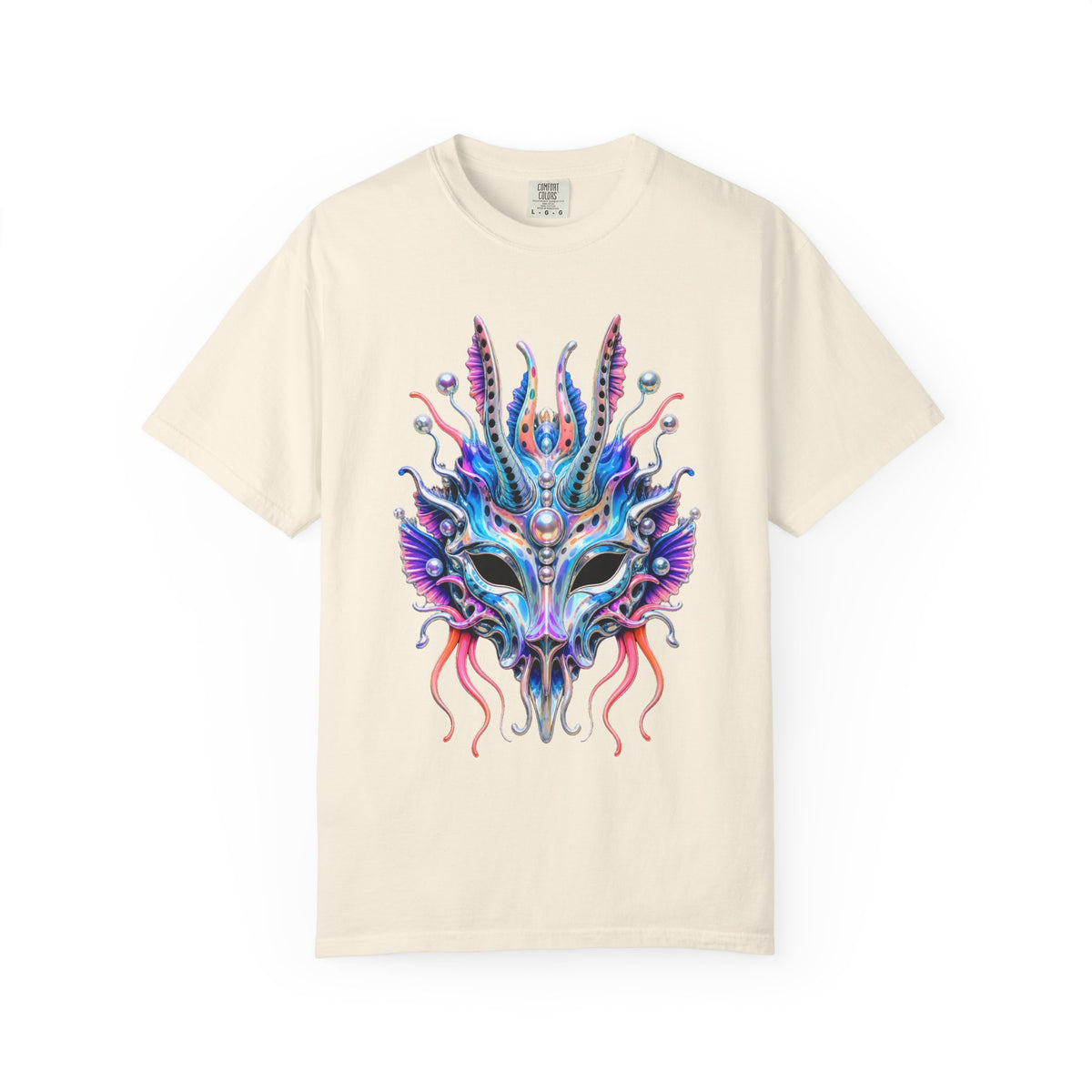 Holographic Sea Slug Rave Mask T-Shirt Graphic