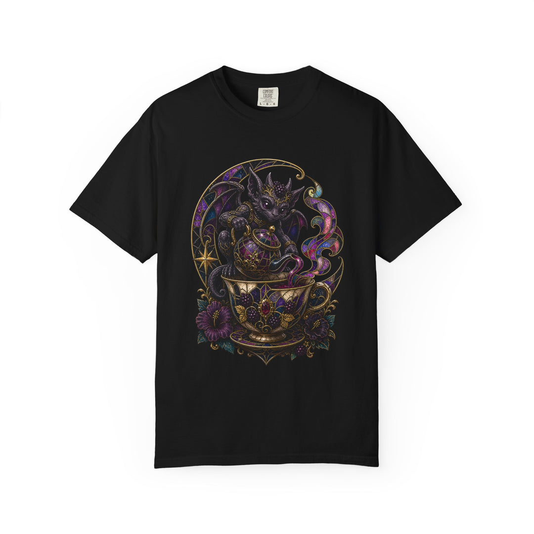 Gothic Blackberry Teapot Gargoyle T-Shirt Graphic