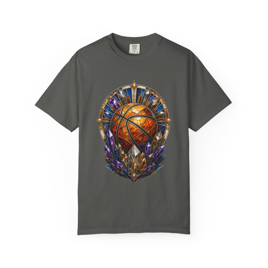 Stained Glass Mineral Basketball Relic T-Shirt Graphic