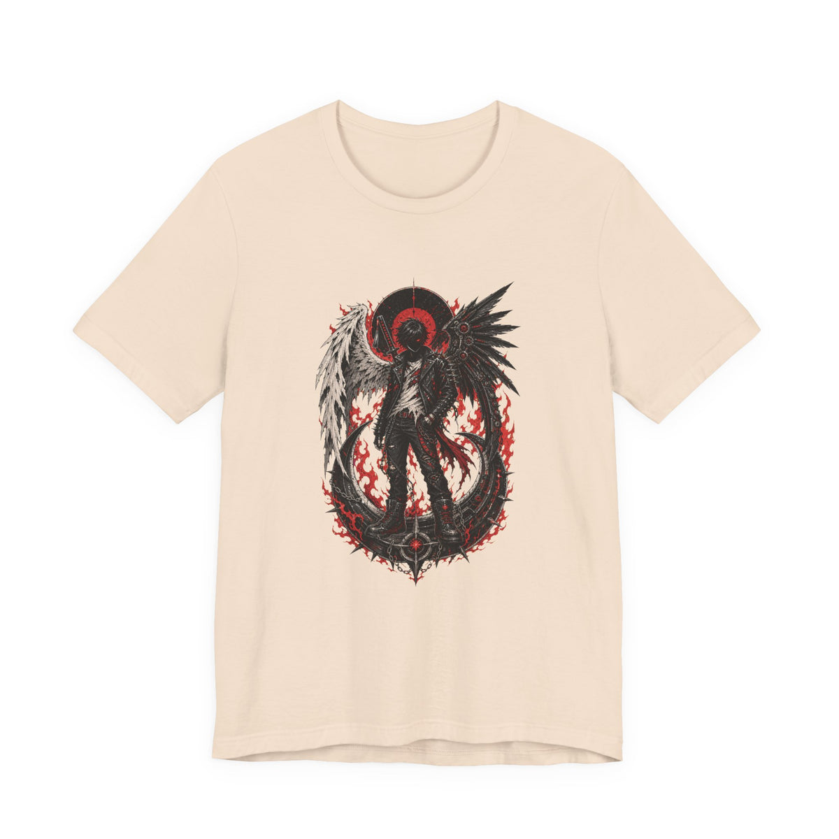 Fallen Angel Biker T-Shirt Graphic