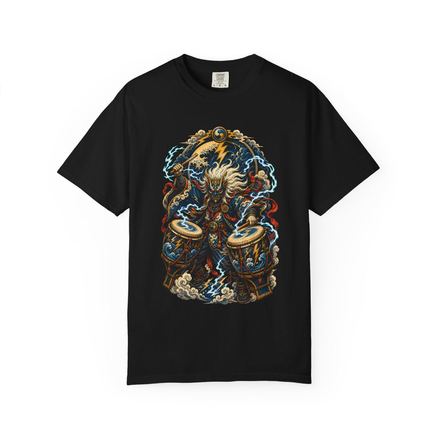 Thunder Mask Storm Drummer T-Shirt Graphic