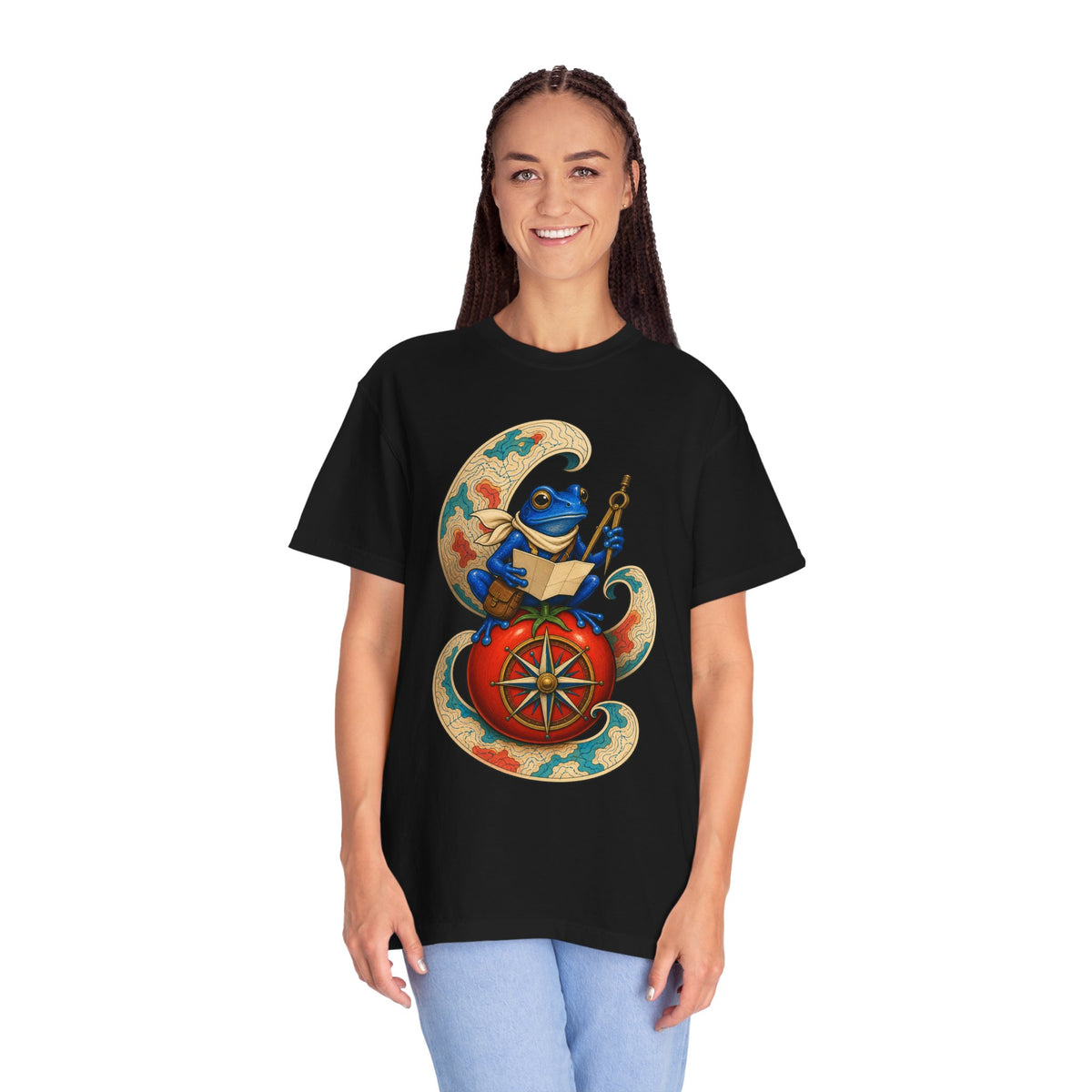 Cobalt Tomato Frog Cartographer Graphic Tee