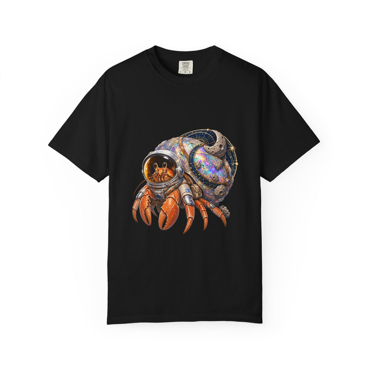 Opal Shell Hermit Crab Astronaut Graphic Tee