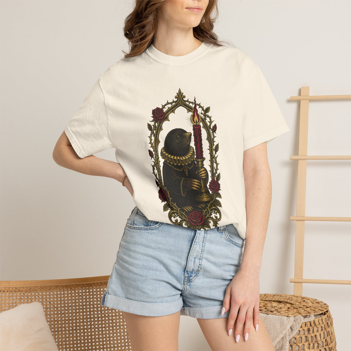 Gothic Candle Mole Graphic Tee