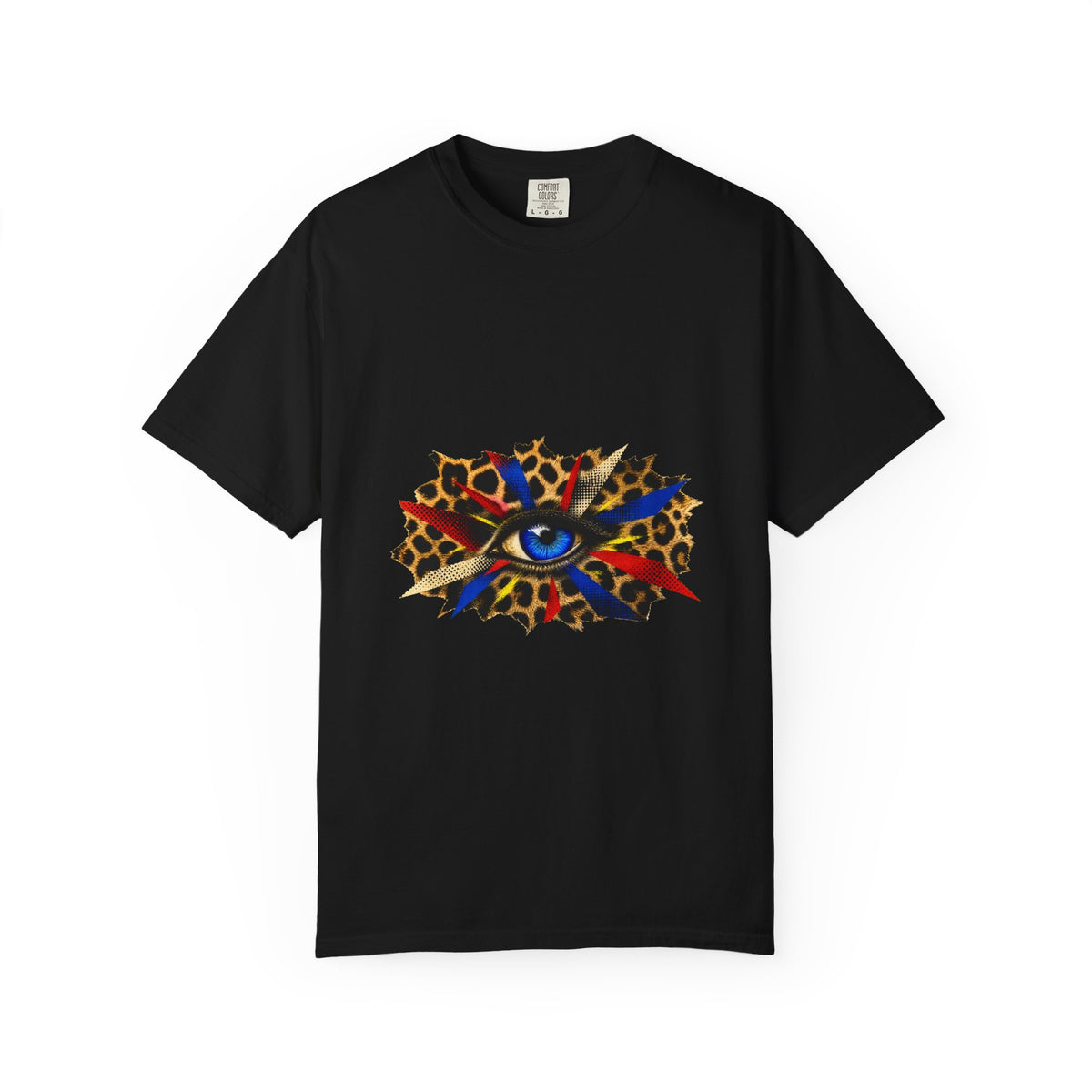Leopard Starburst Eye Pop Art Graphic Tee