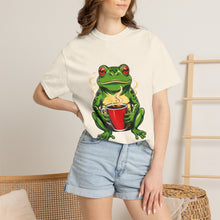 Sleepy Coffee Frog Mascot T-Shirt Graphic