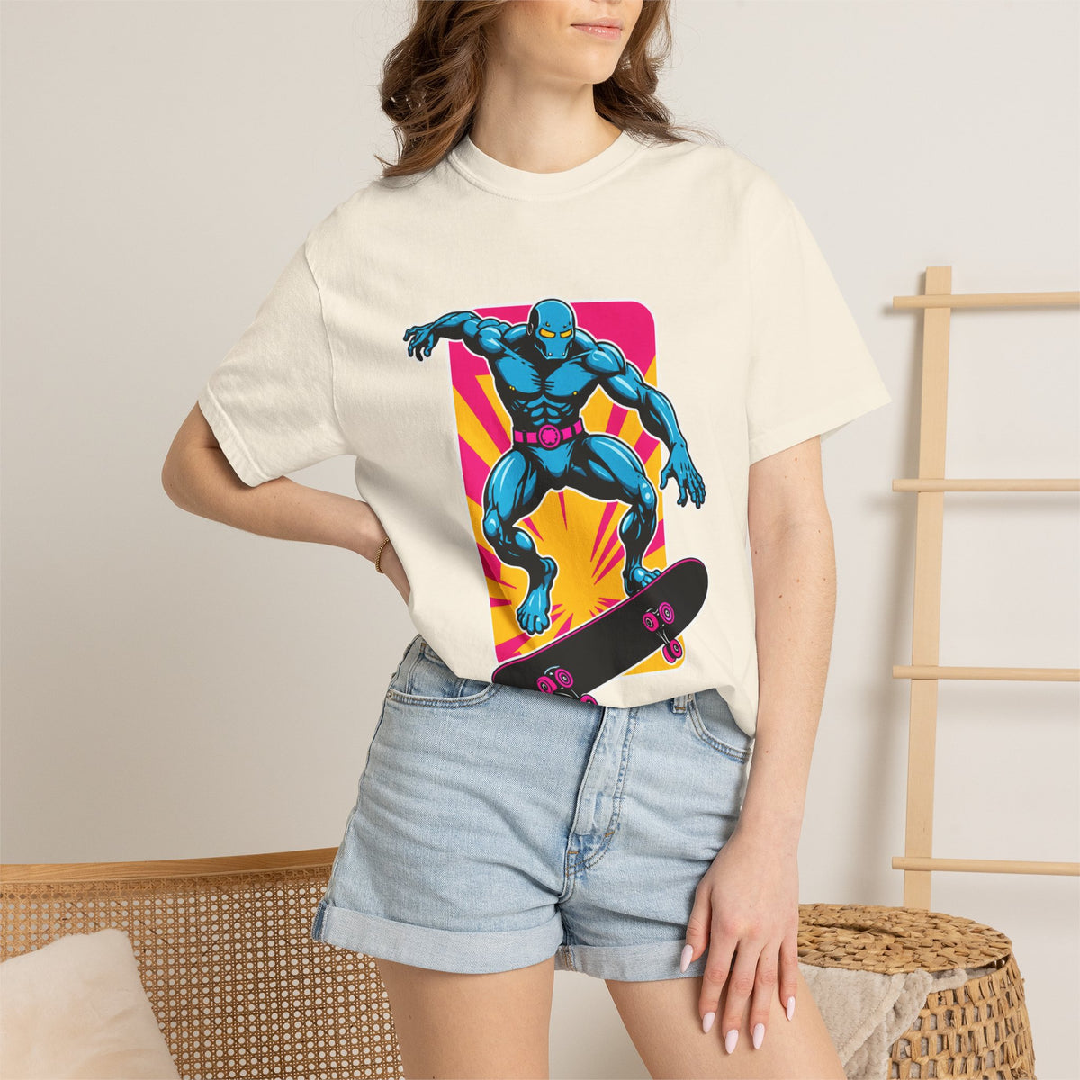 Neon Skate Sentinel T-Shirt Graphic