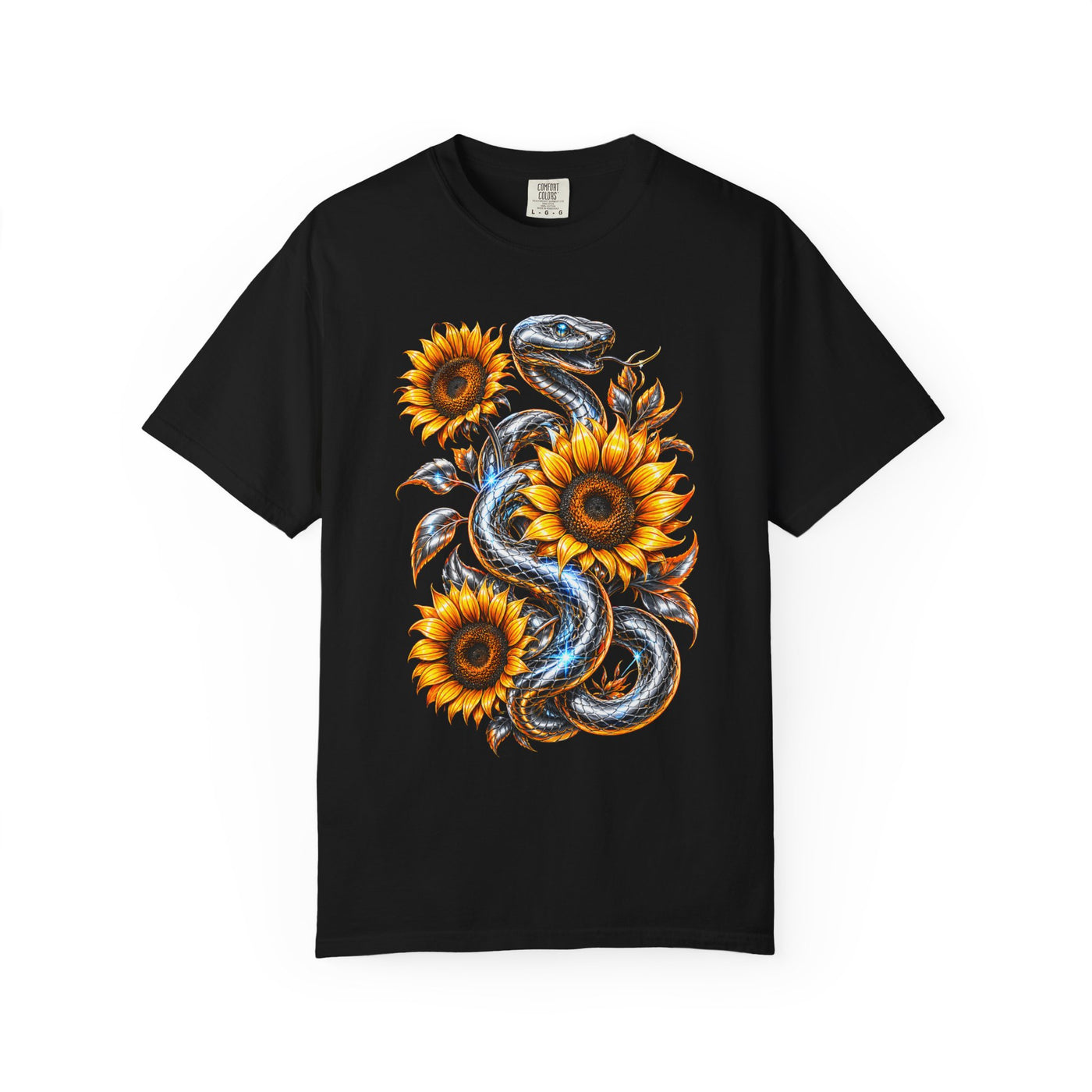 Chrome Sunflower Serpent Graphic Tee
