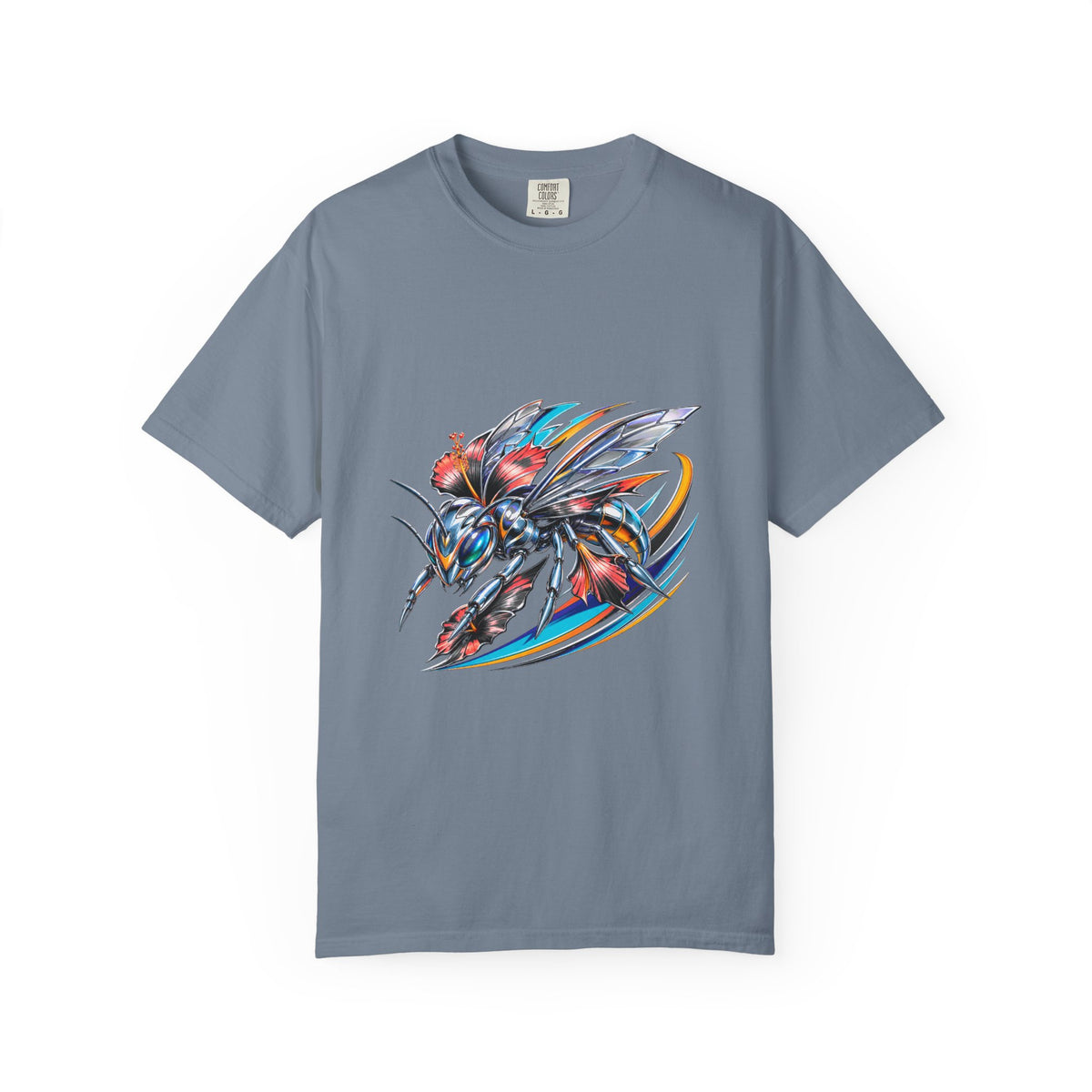 Chrome Hibiscus Hornet Racer Graphic Tee