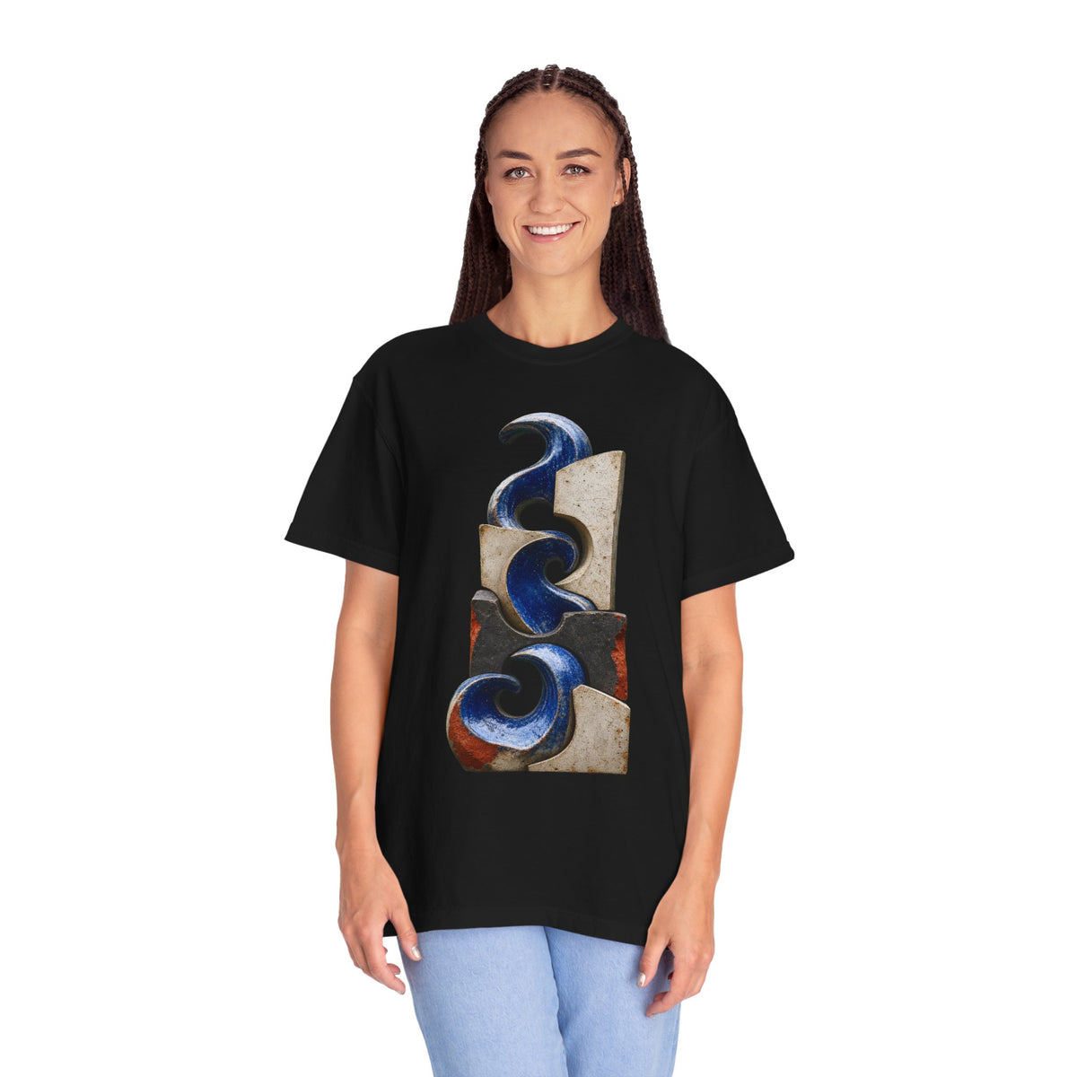 Brutalist Ceramic Wave Totem Graphic Tee