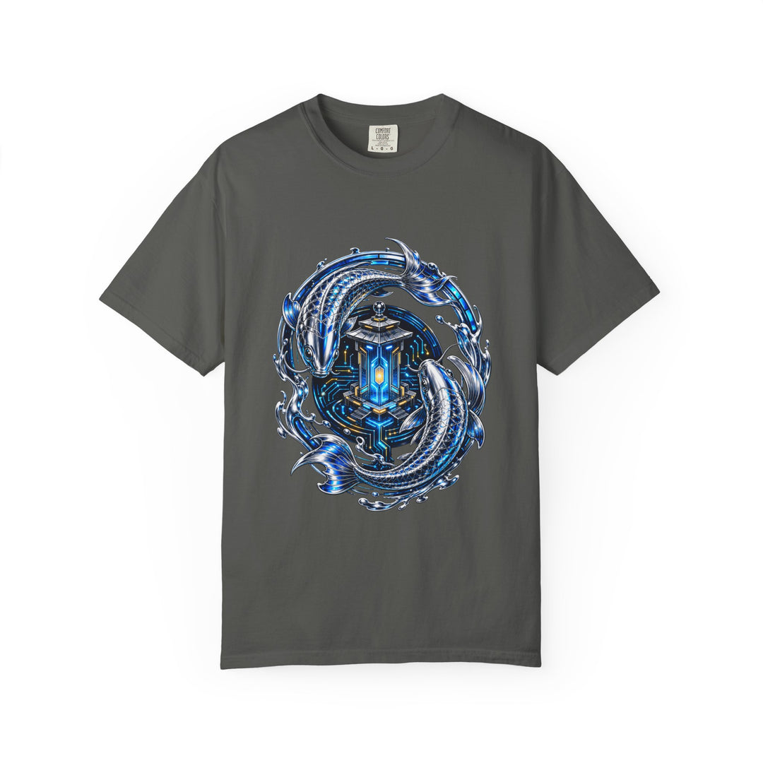 Chrome Koi Data Shrine T-Shirt Graphic