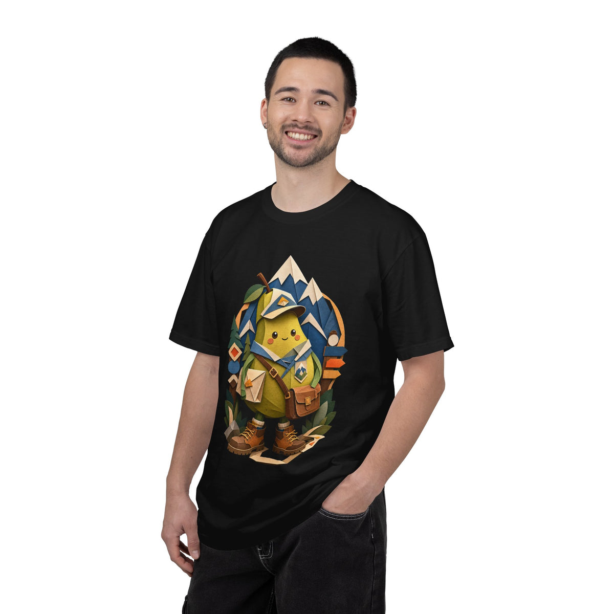 Paper Cut Alpine Pear Courier T-Shirt Graphic