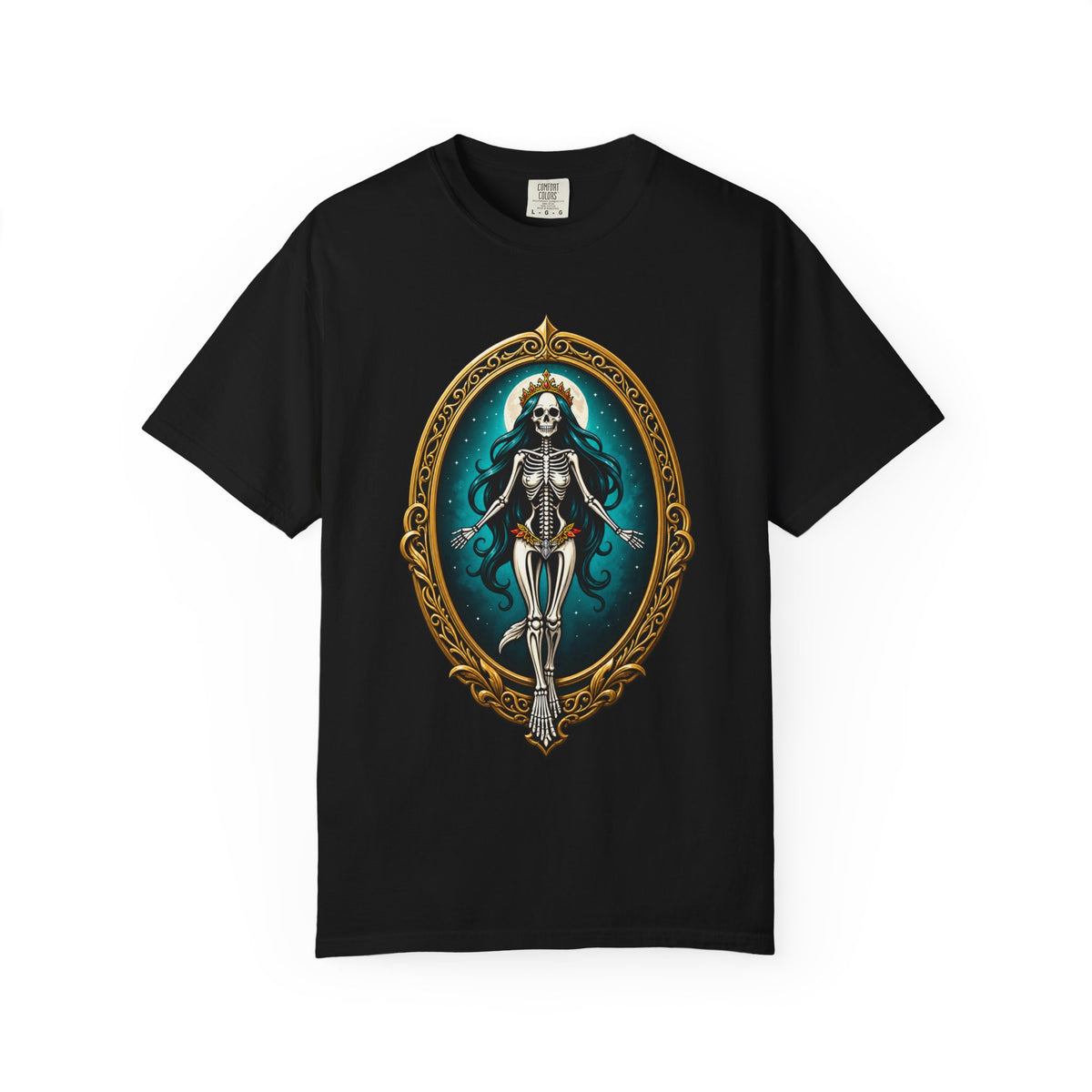 Gothic Skeleton Queen Frame T-Shirt Graphic