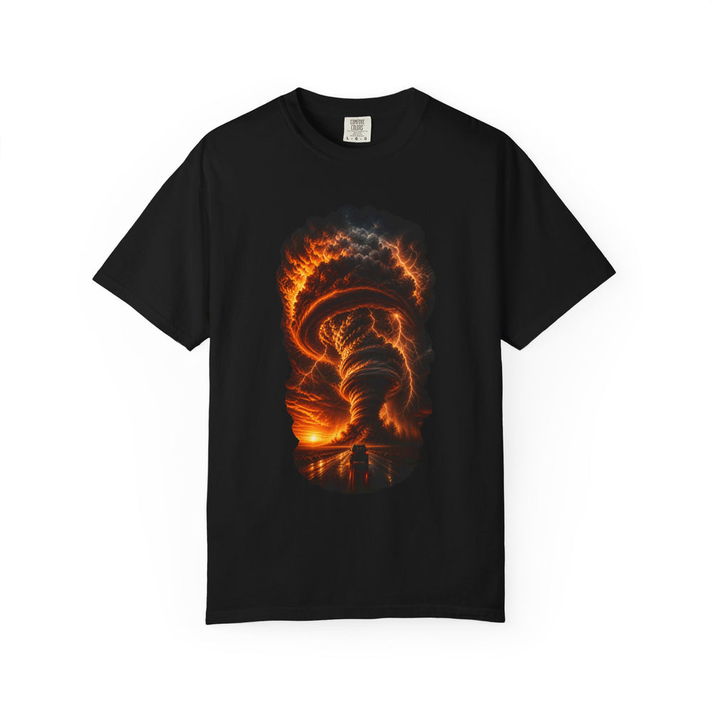 Fireline Supercell graphic on a Black tee