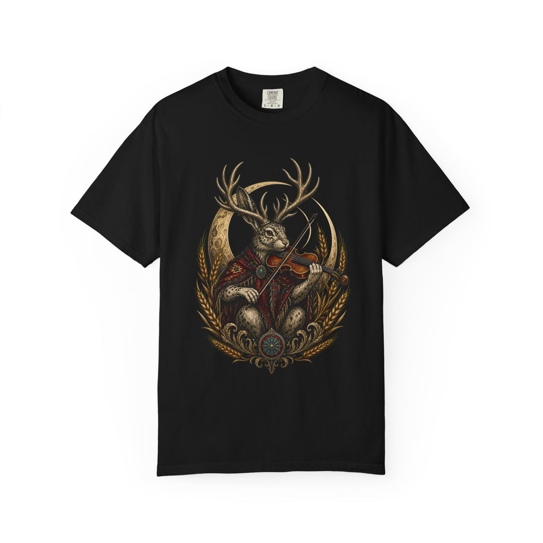 Prairie Gothic Violin Jackalope T-Shirt Graphic
