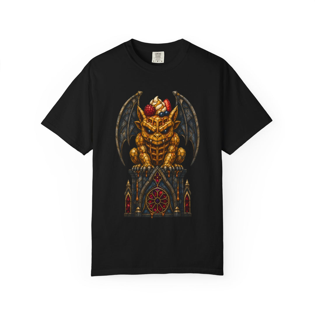 Stained Glass Waffle Gargoyle T-Shirt Graphic