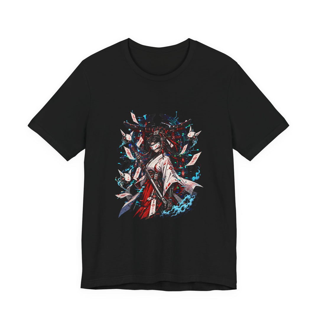 Cyber Shrine Maiden T-Shirt Graphic