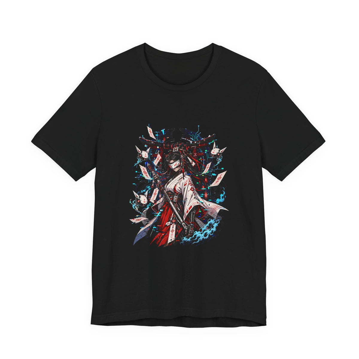 Cyber Shrine Maiden T-Shirt Graphic