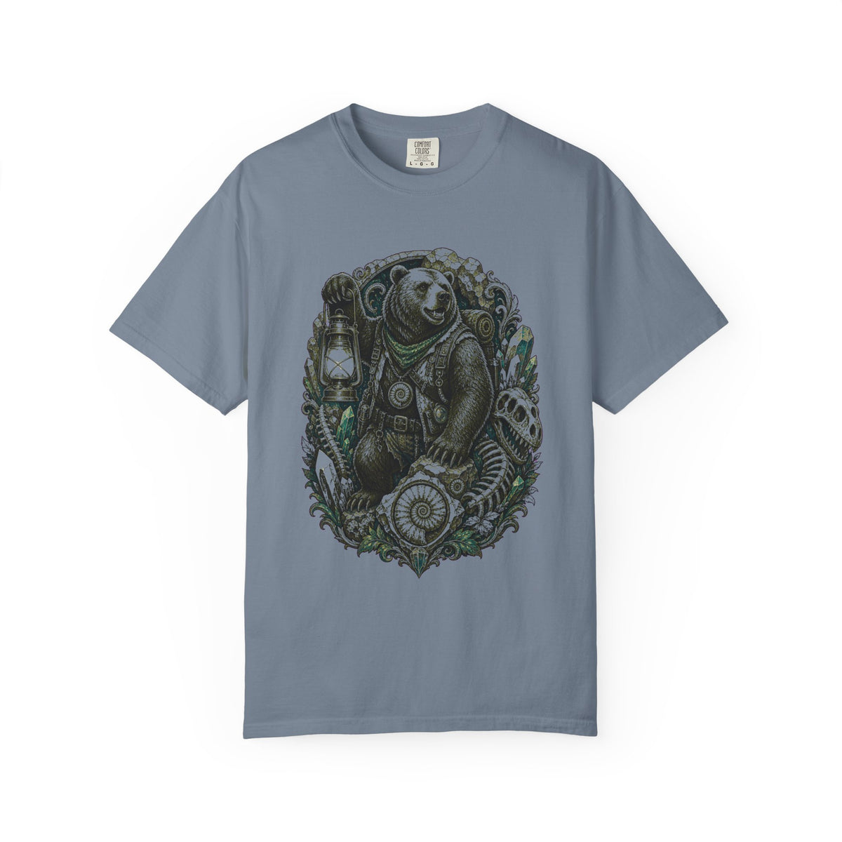 Retro Cave Bear Explorer T-Shirt Graphic