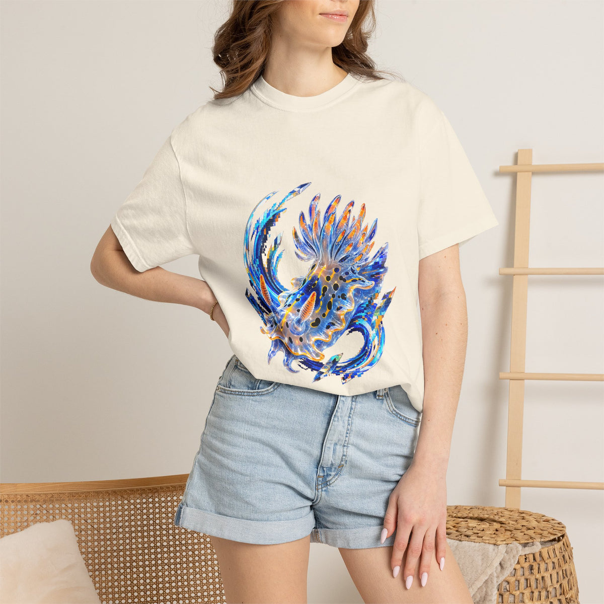 Glitch Glass Nudibranch Graphic Tee