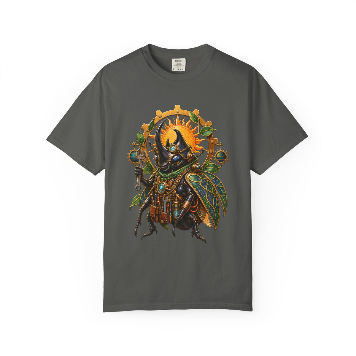 Solarpunk Beetle Mechanic Graphic Tee