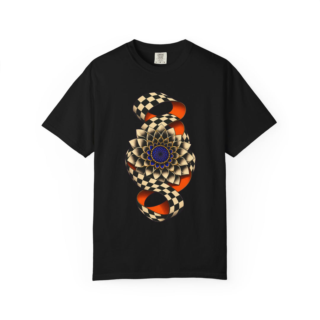 Checker Dahlia Möbius Graphic Tee