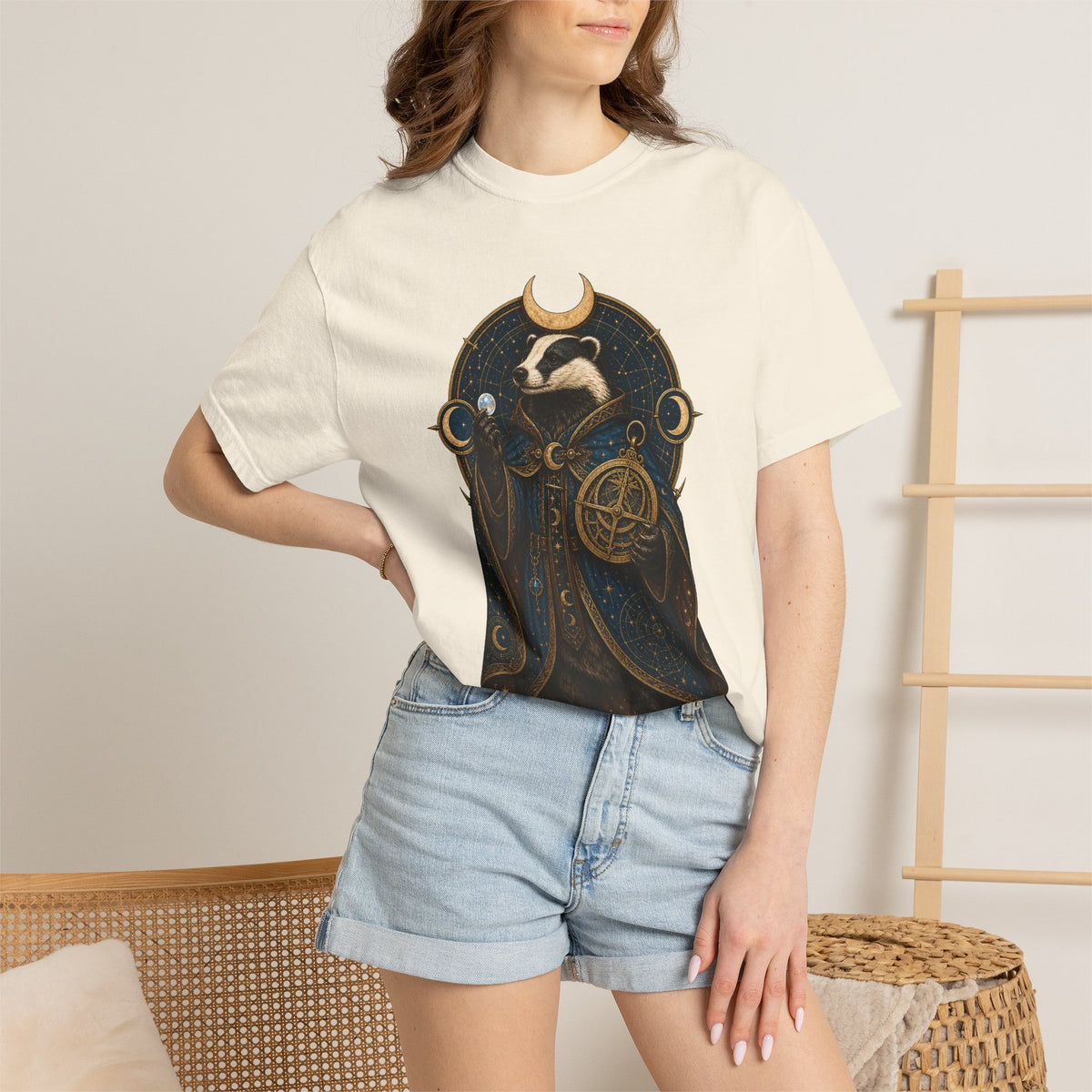 Badger Astronomer Graphic Tee