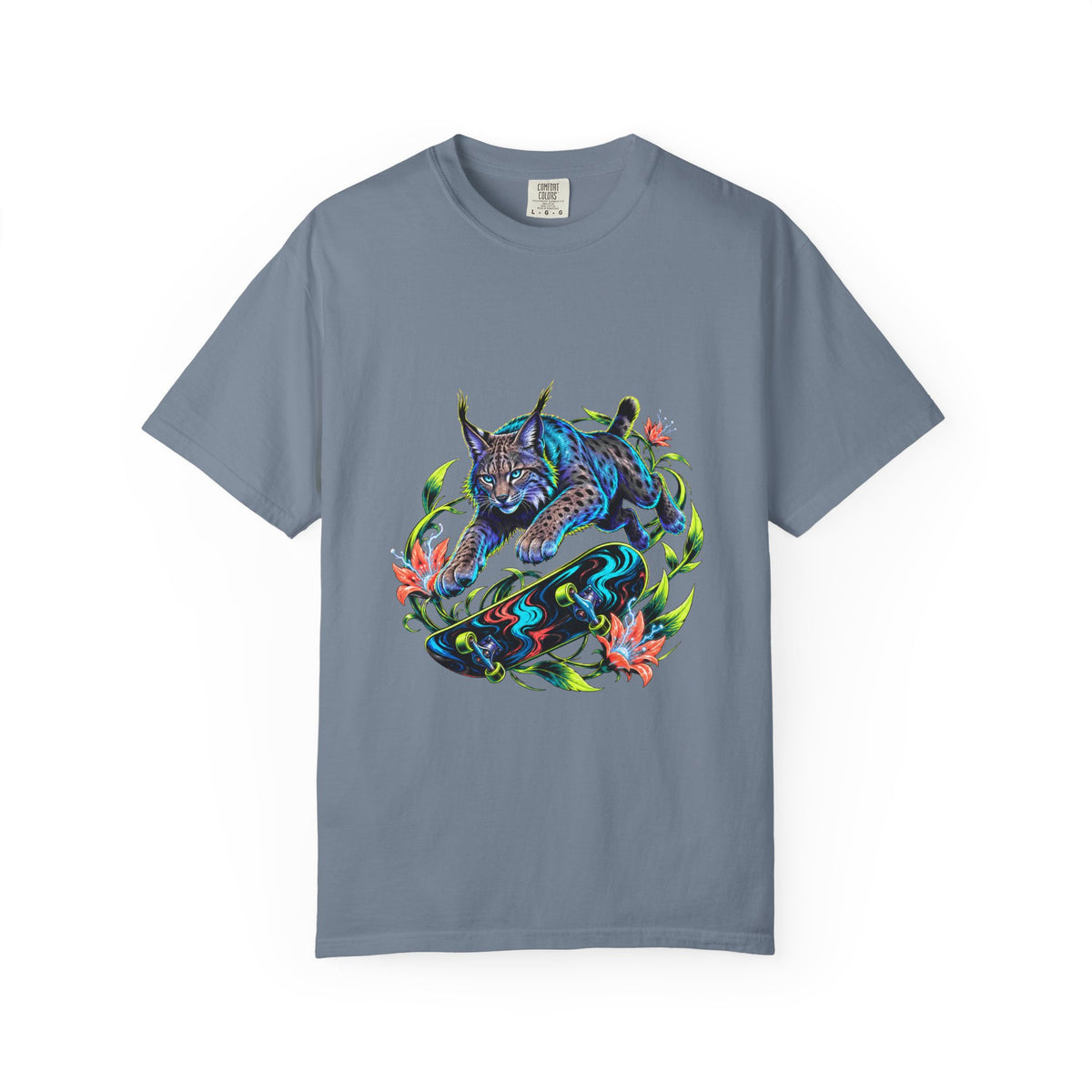 Neon Botanical Skate Lynx Graphic Tee