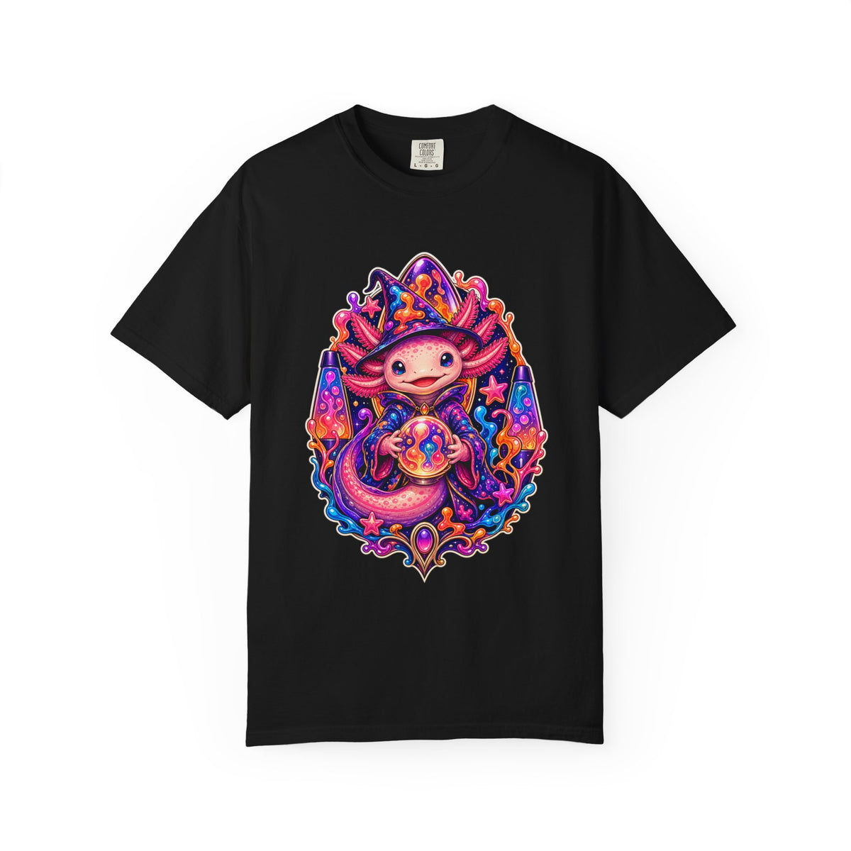 Lava Lamp Axolotl Mage T-Shirt Graphic