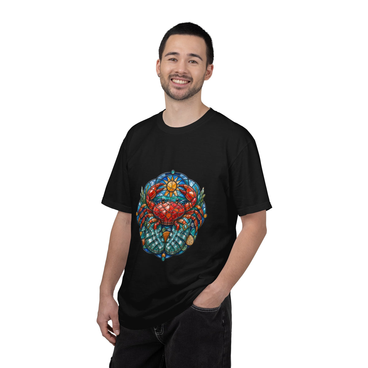 Stained Glass Jelly Sandal Crab T-Shirt Graphic