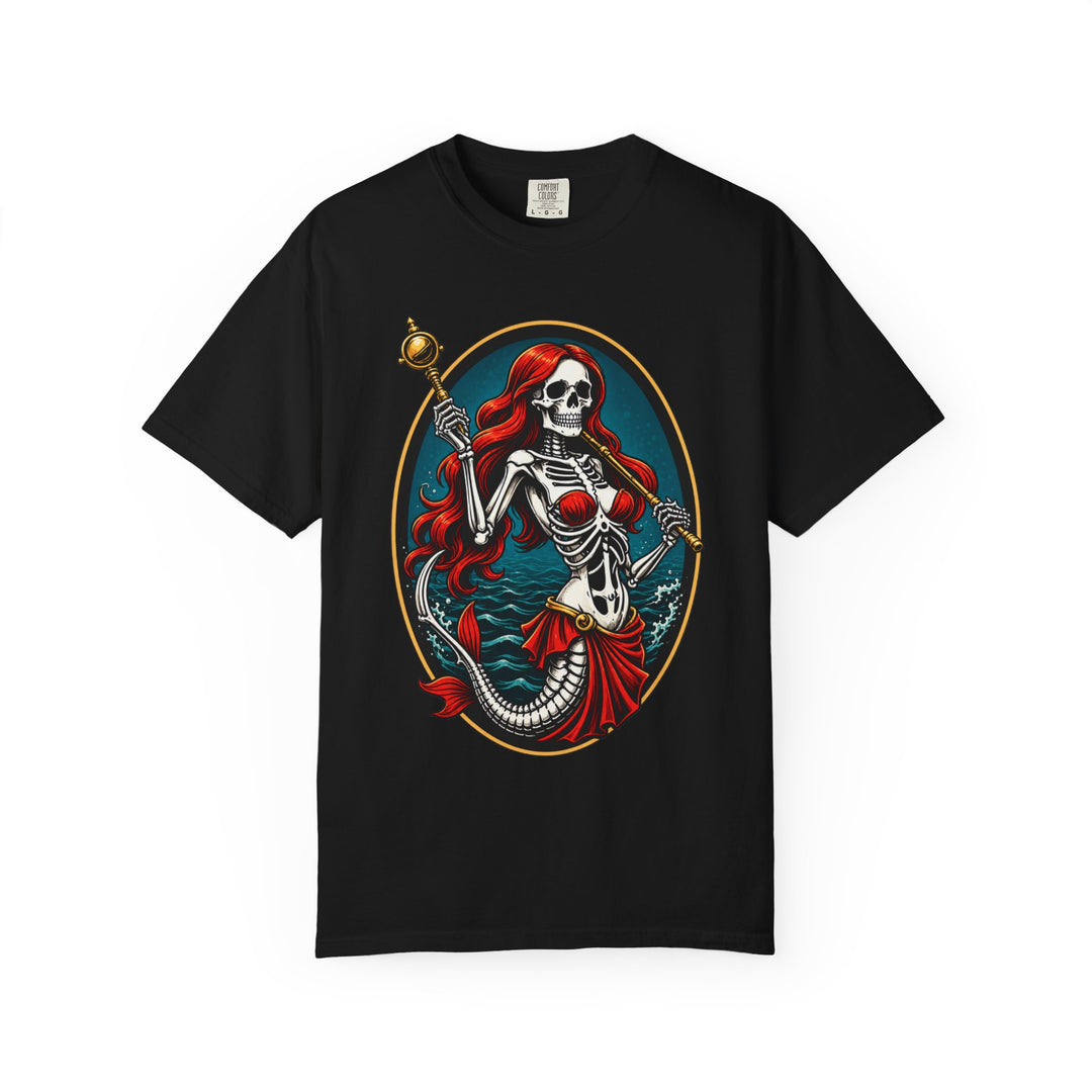 Skeleton Mermaid Crest T-Shirt Graphic