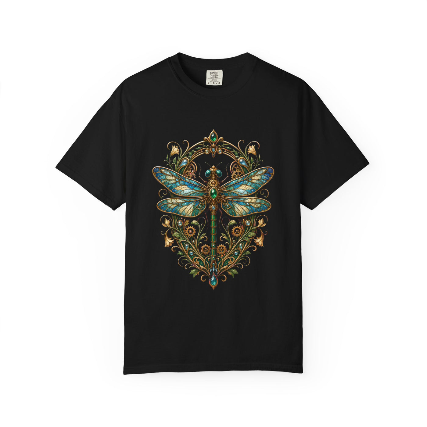 Art Nouveau Clockwork Dragonfly T-Shirt Graphic