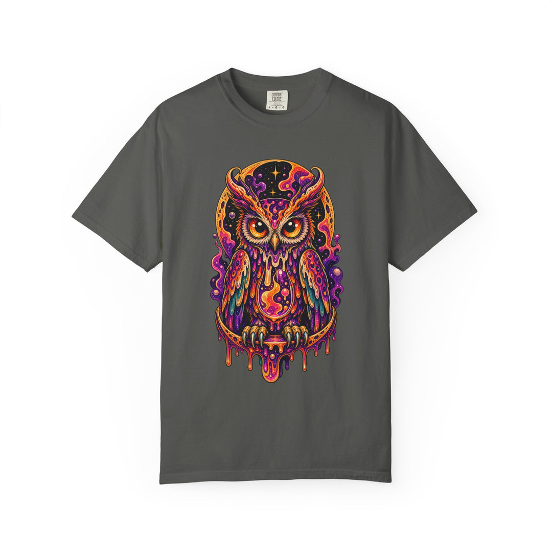 Lava Lamp Owl Psychedelic Graphic T-Shirt
