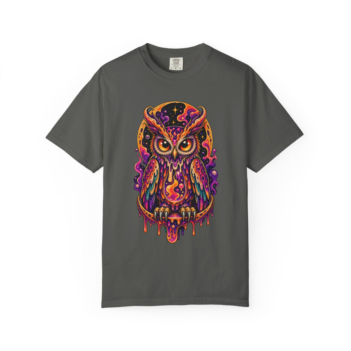 Lava Lamp Owl Psychedelic Graphic T-Shirt