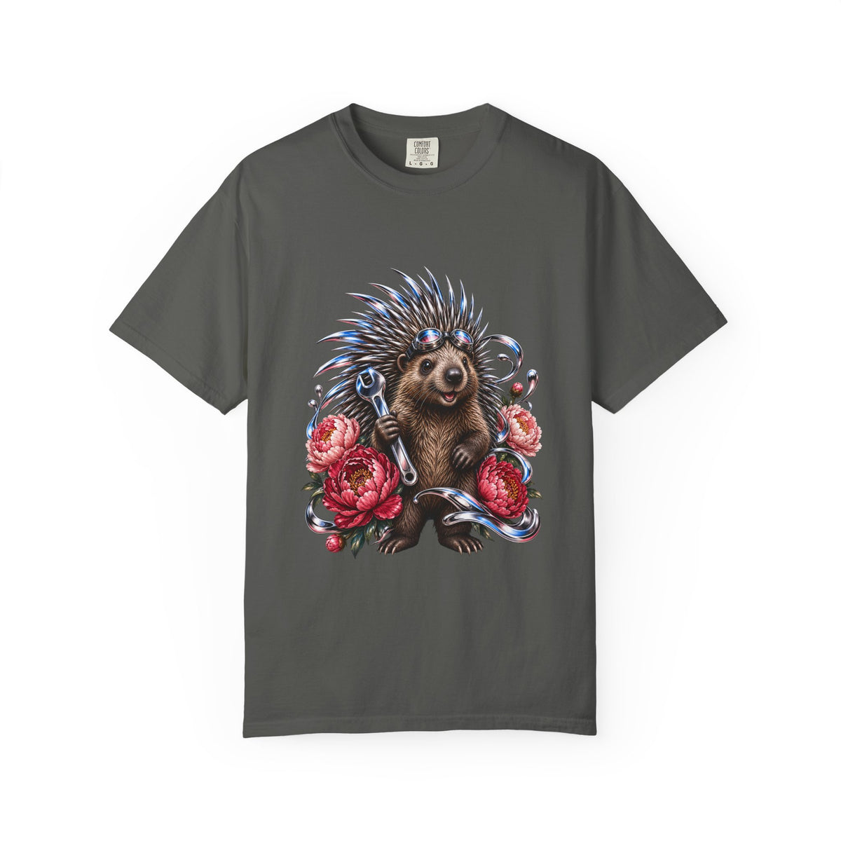 Chrome Peony Porcupine Graphic Tee
