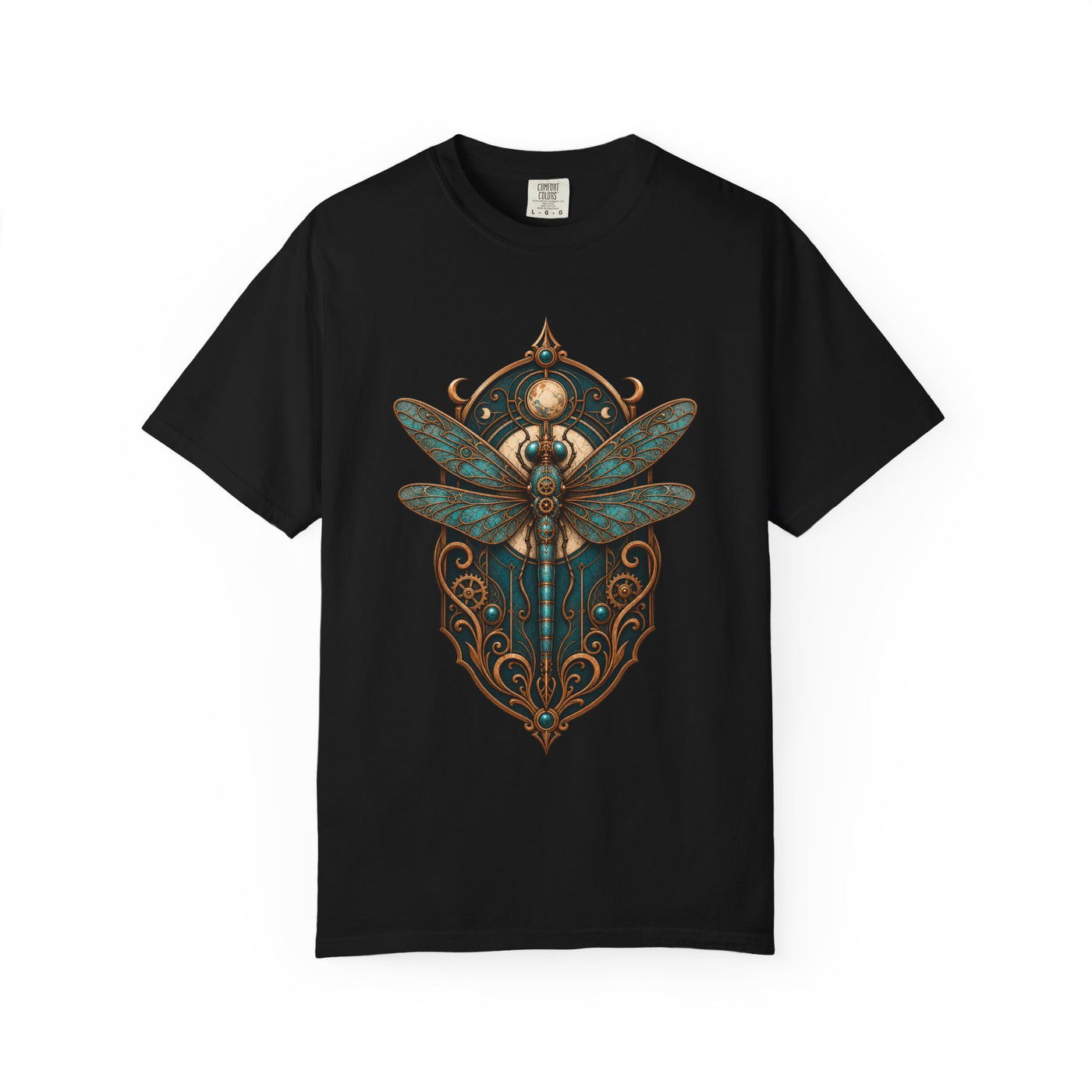 Patina Dragonfly Guardian Crest T-Shirt Graphic