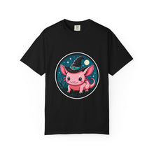 Cute Witch Axolotl Emblem T-Shirt Graphic