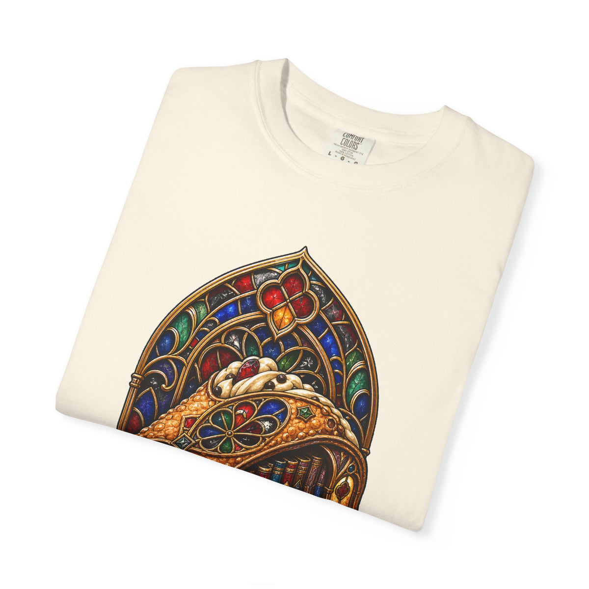 Stained Glass Library Cannoli T-Shirt Graphic