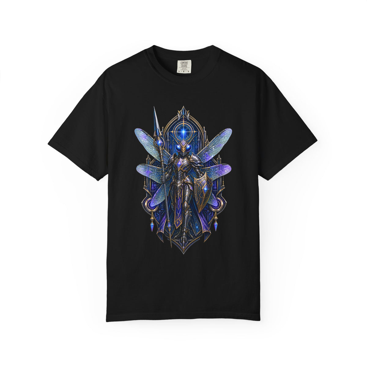 Future Medieval Dragonfly Knight T-Shirt Graphic