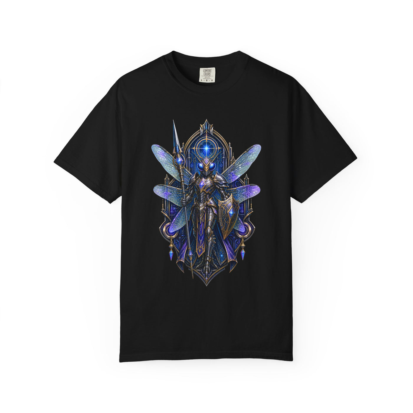 Future Medieval Dragonfly Knight T-Shirt Graphic
