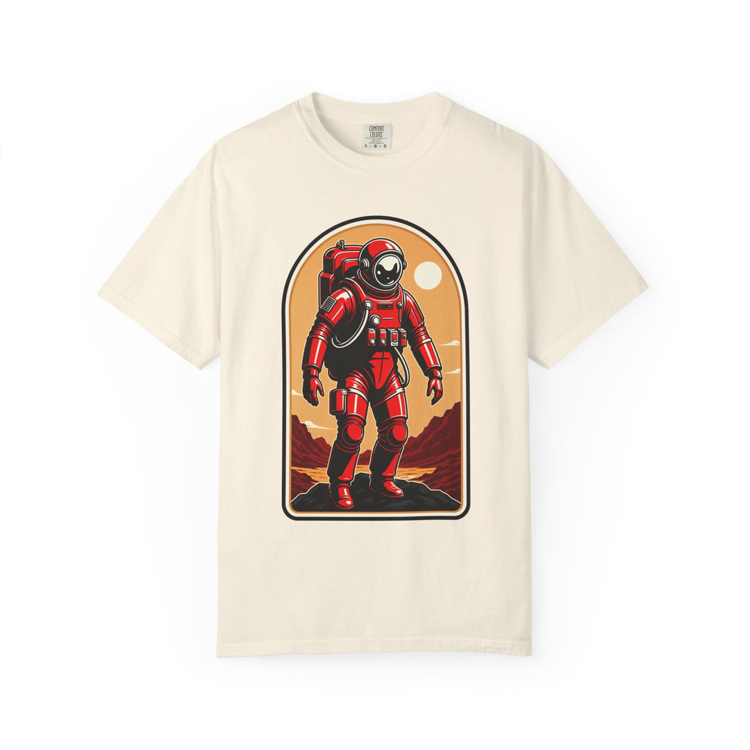 Retro Red Astronaut Badge T-Shirt Graphic