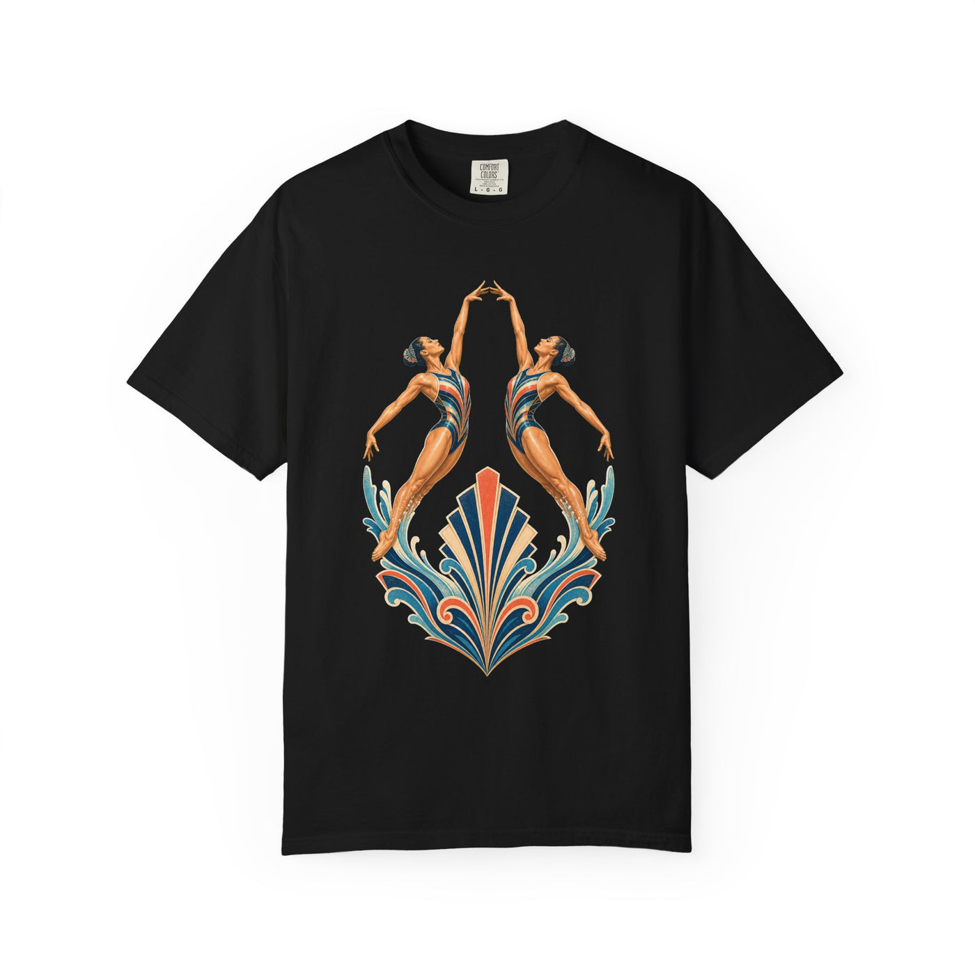 Synchronized Swimming Art Deco Graphic Tee