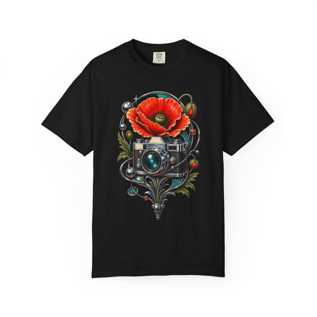 Retro-Futurist Camera Poppy T-Shirt Graphic
