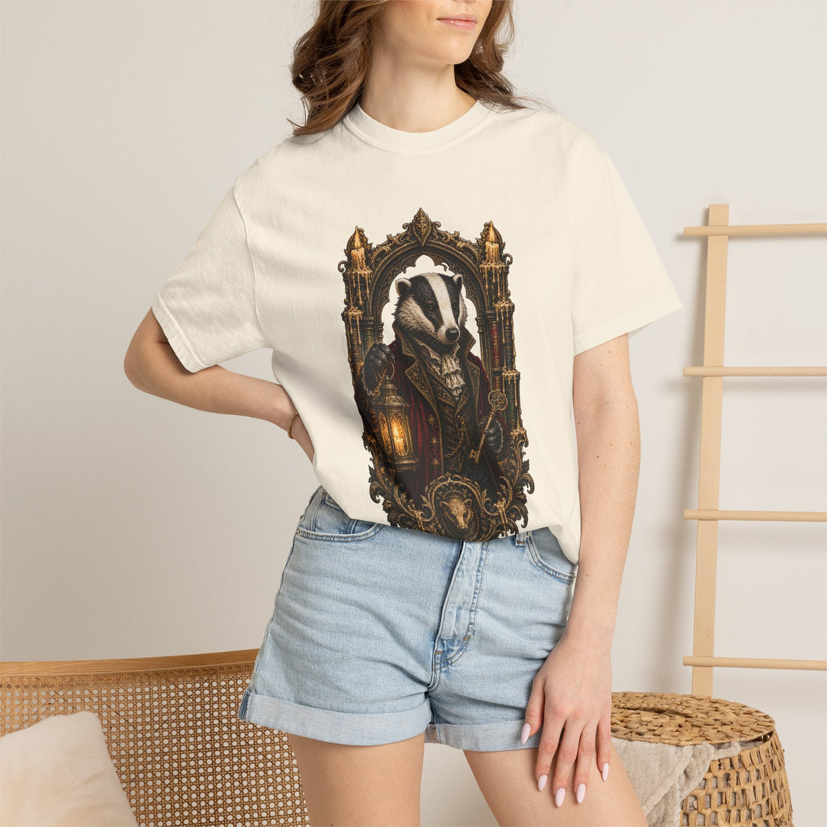 Candlelit Badger Archivist Graphic Tee