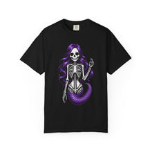 Purple Skeleton Mermaid Gothic Tattoo T-Shirt Graphic