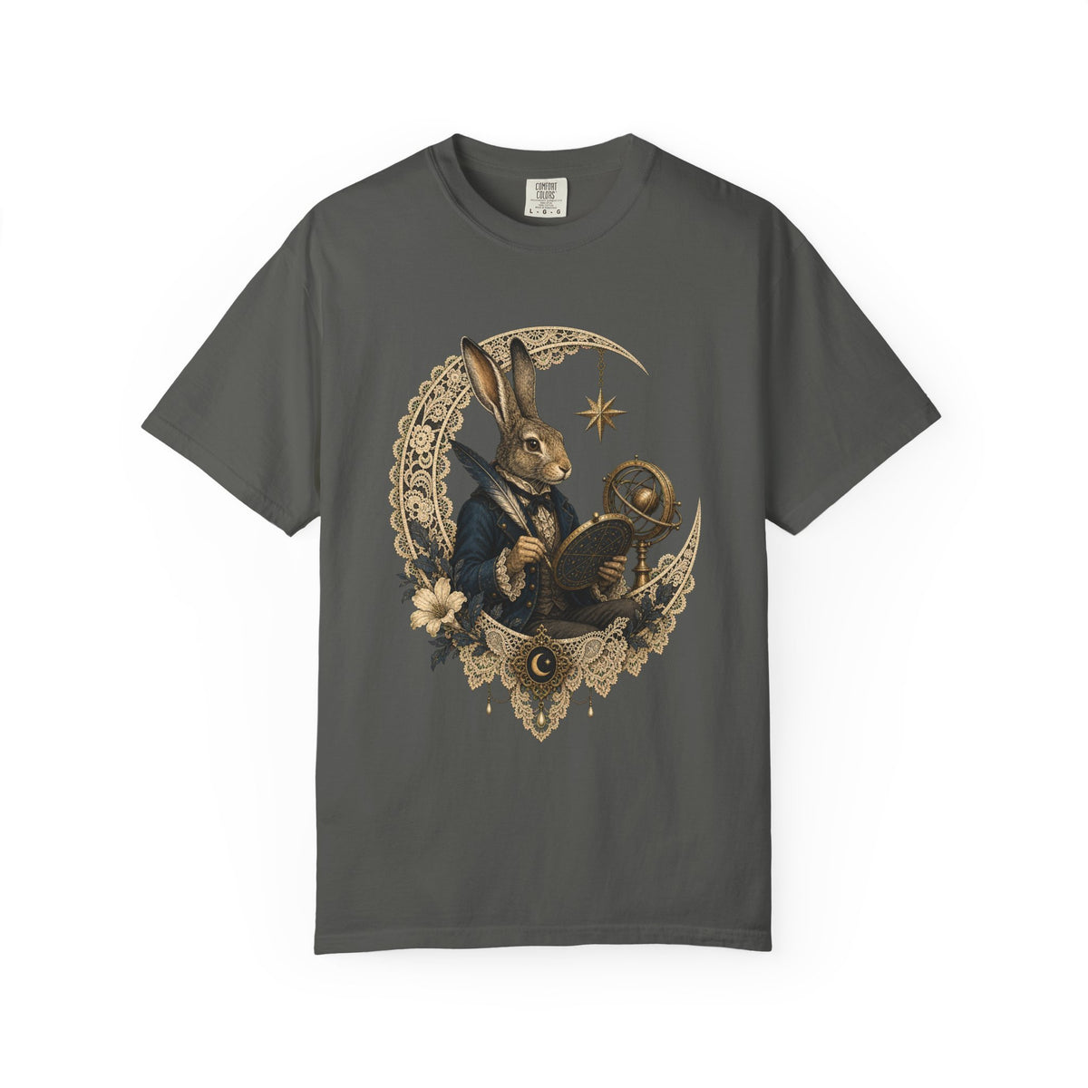 Poetcore Lace Observatory Hare T-Shirt Graphic