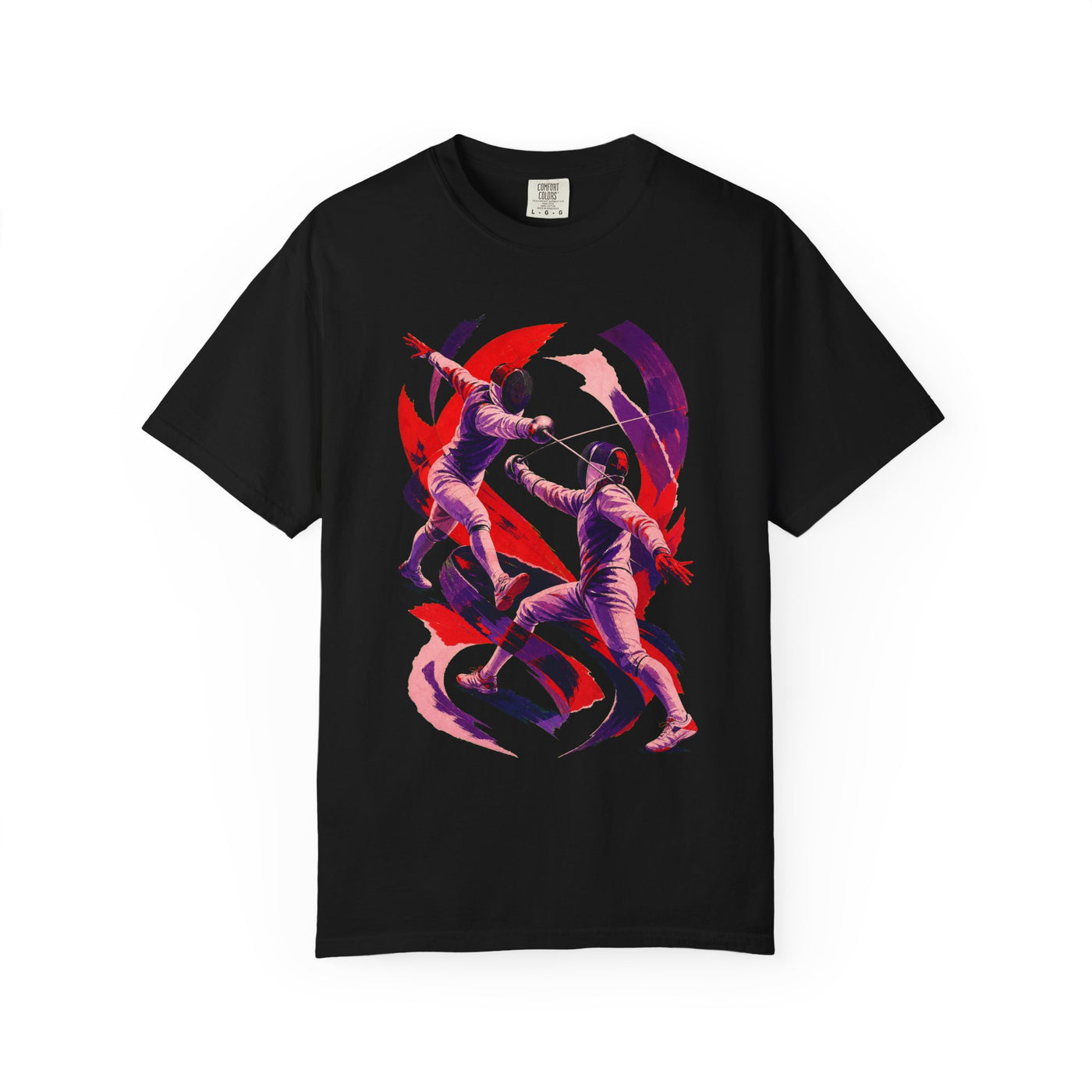 Red Violet Fencing Duel Graphic Tee