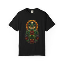 Stained Glass Cactus Owl Graphic Tee